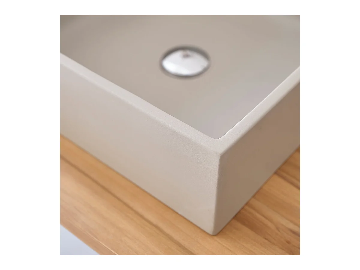 Lavabo rectangular de hormigón