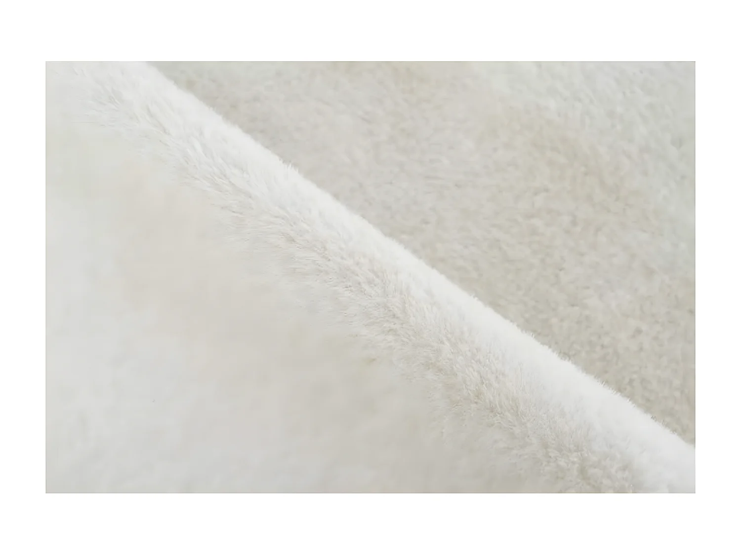 Tapis de Bain Fait à la Main "Rabbit" 100cm Blanc