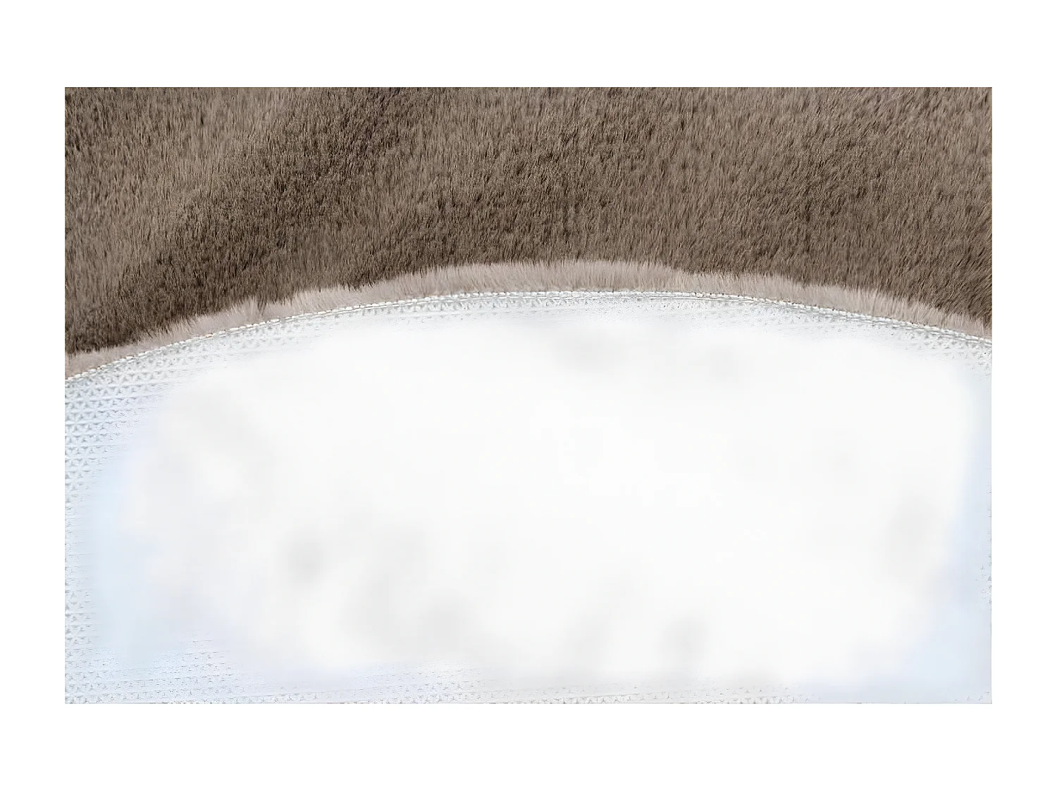 Tapis de Bain Fait à la Main "Rabbit" 100cm Beige Foncé