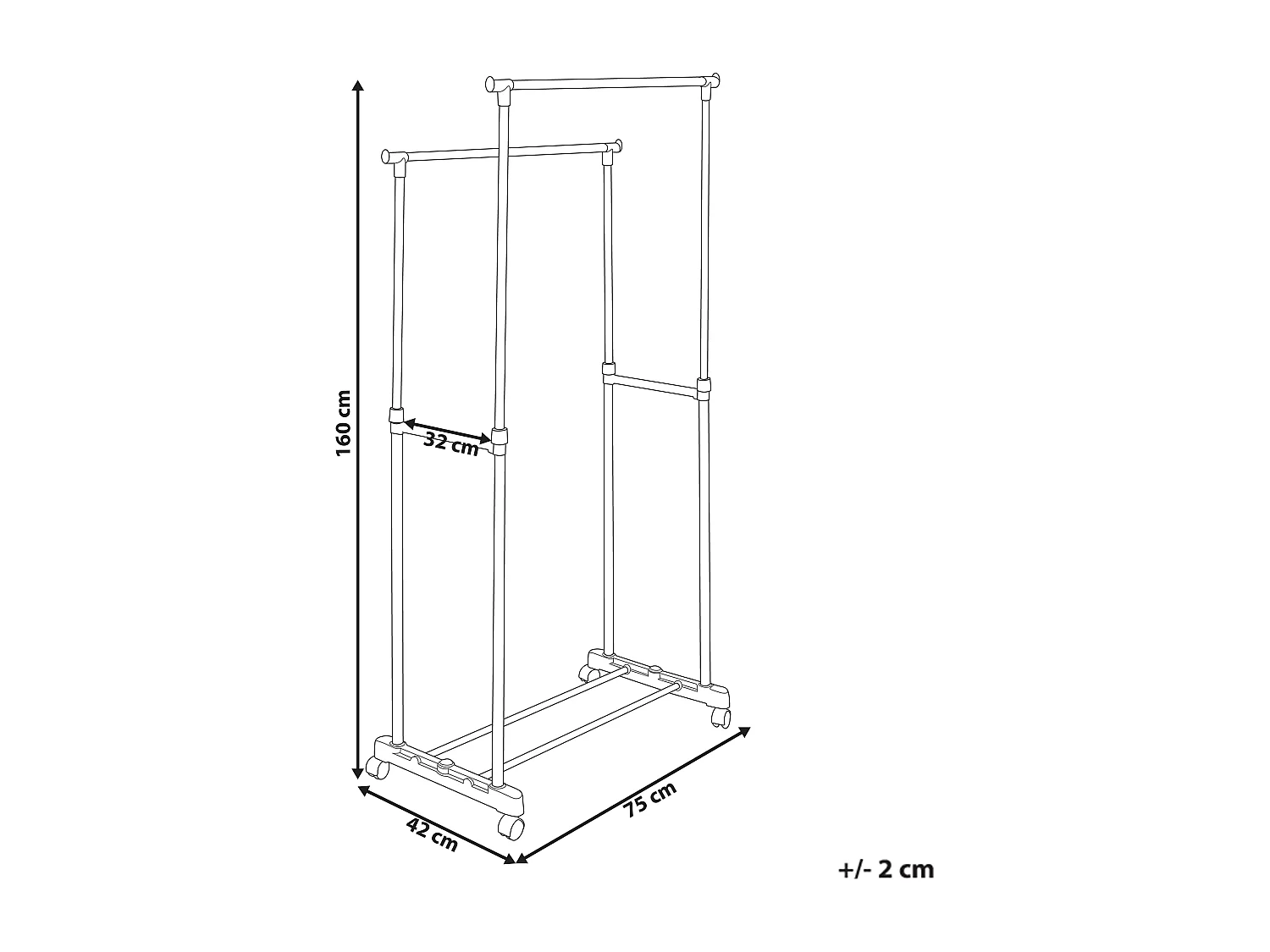 Wieszak na ubrania GILMER Czarny