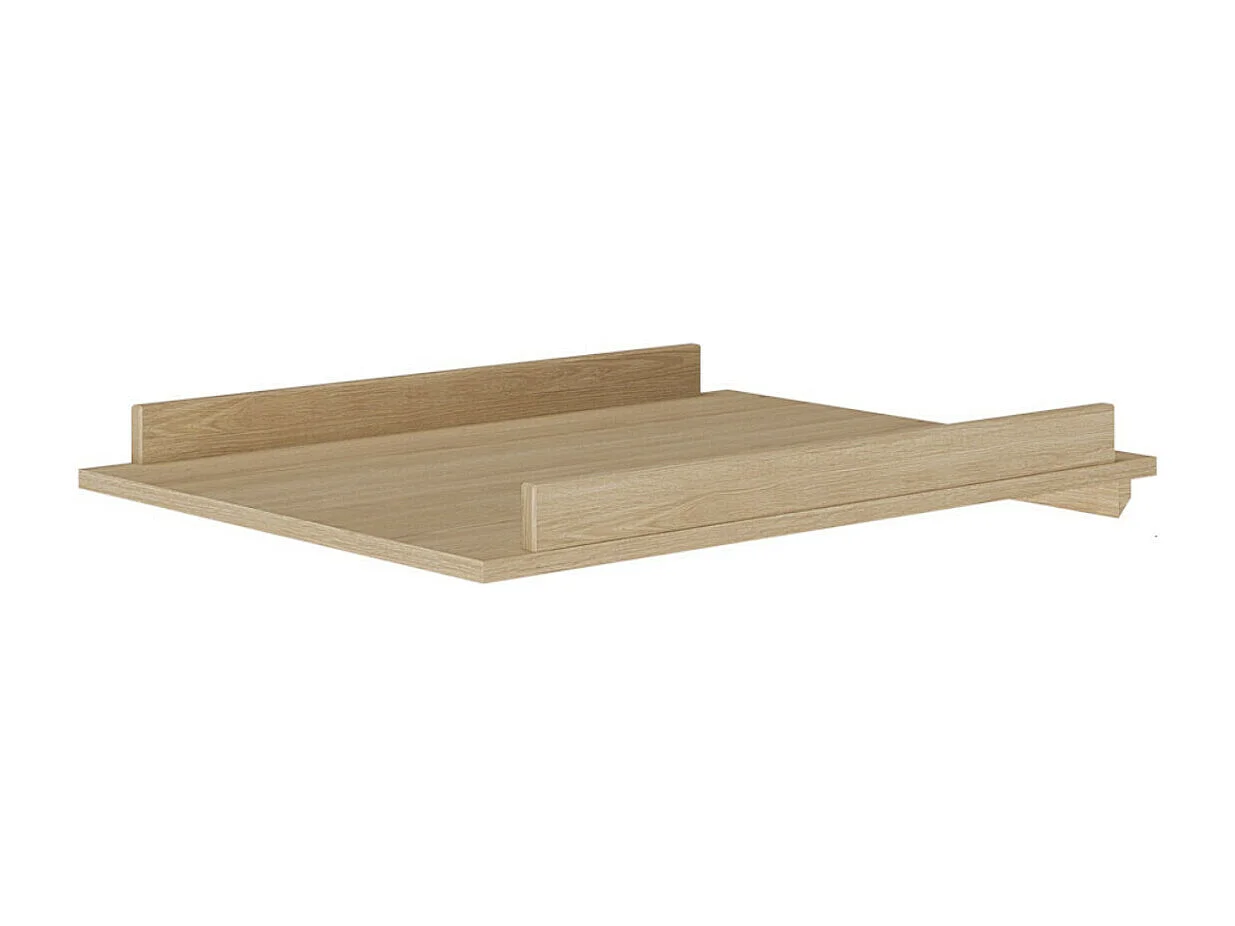 Mini Chambre bébé 70x130 cm panneaux de fibres blanc et bois DIXIE