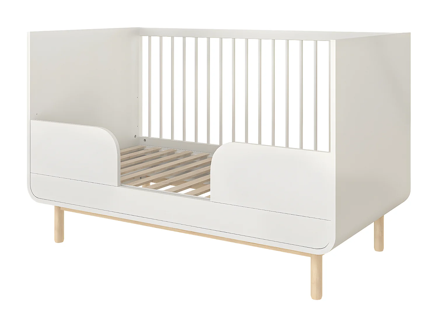 Chambre complète bébé 70x140 cm panneaux de fibres blanc SASHA