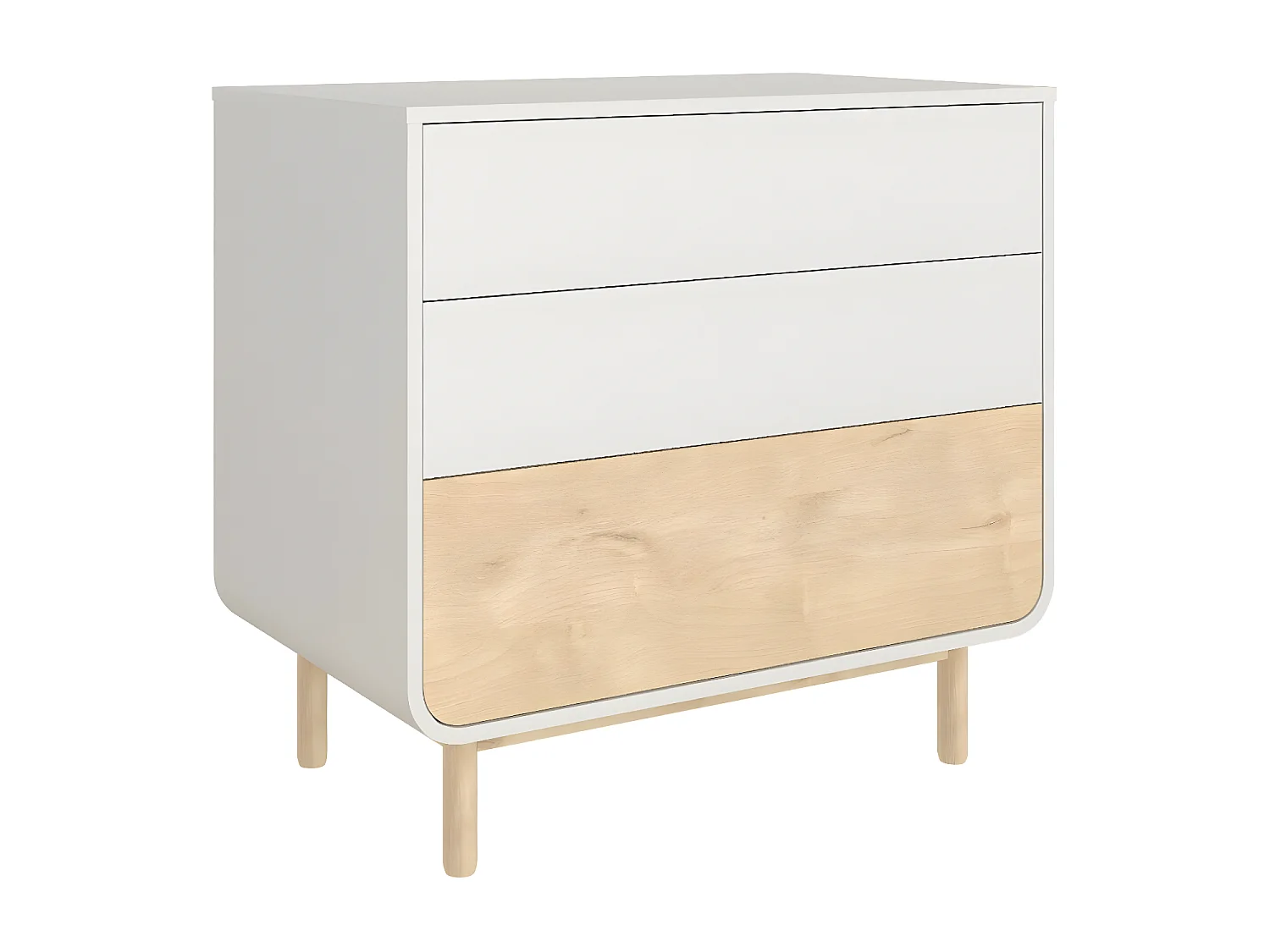 Chambre complète bébé 70x140 cm panneaux de fibres blanc SASHA