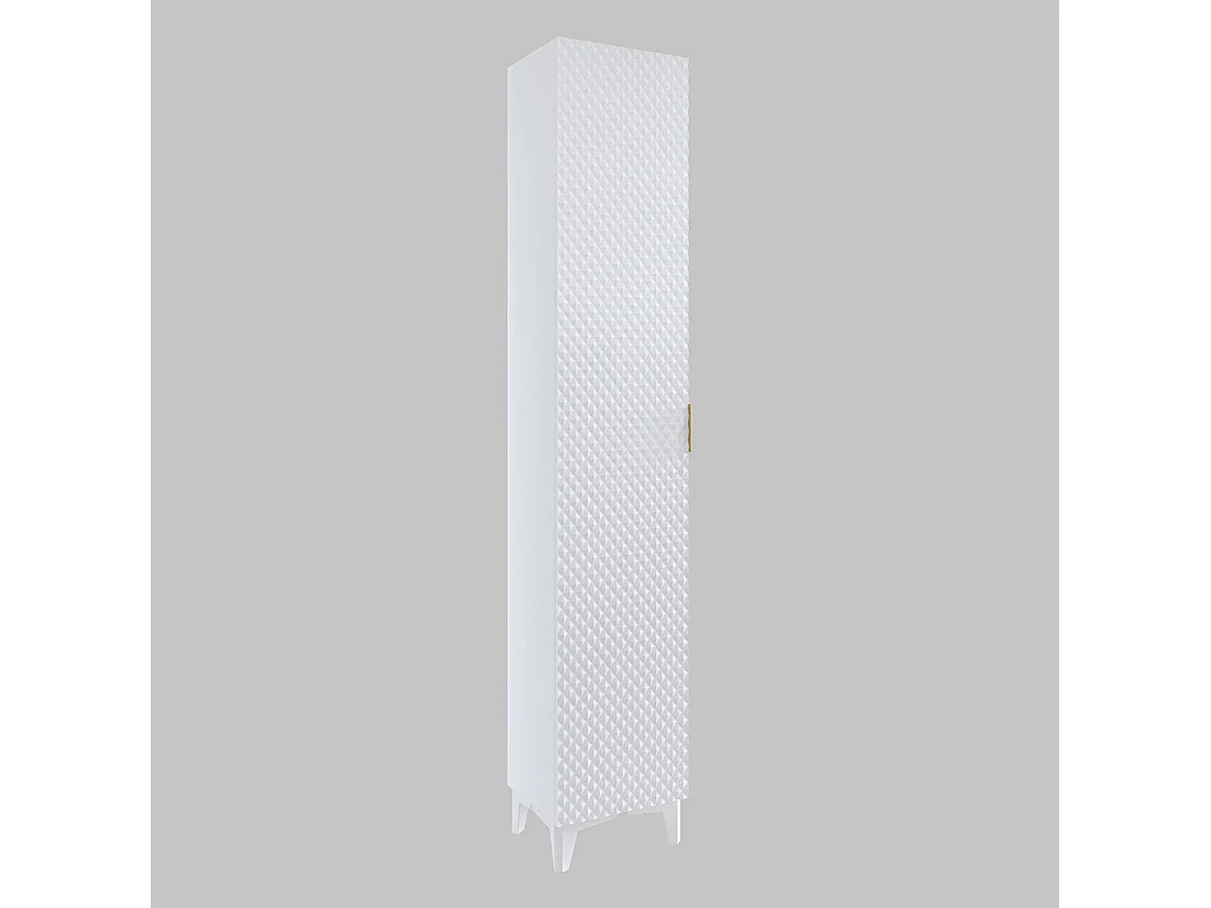 Ensemble de 2 meubles de salle de bain collection CHIC coloris blanc et doré. Meuble sous vasque