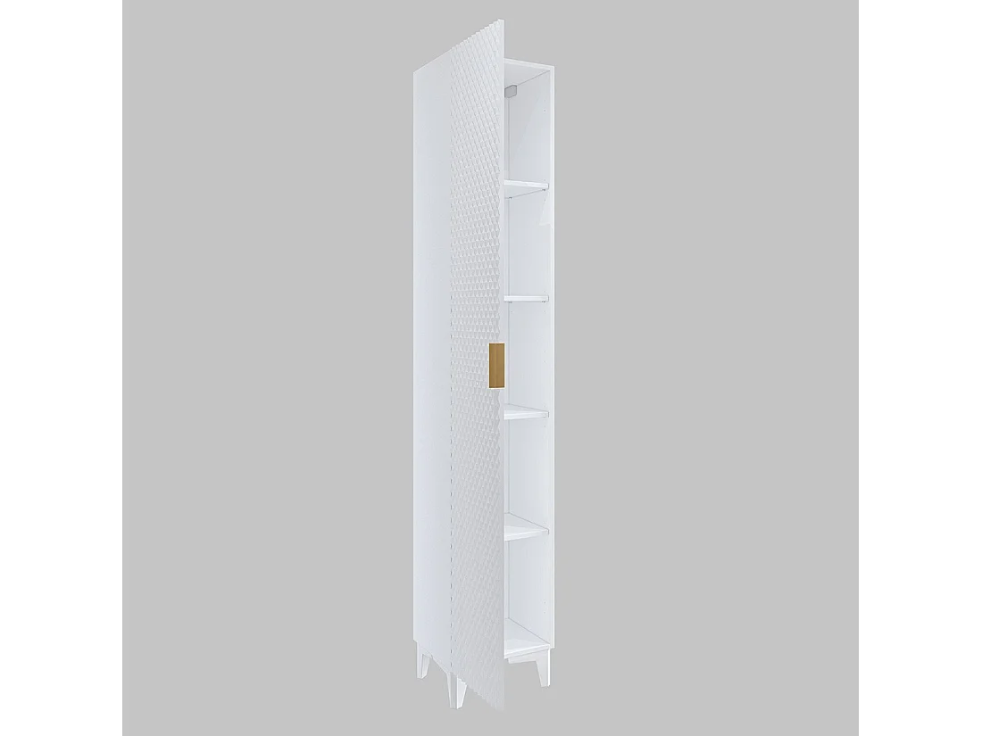 Ensemble de 2 meubles de salle de bain collection CHIC coloris blanc et doré. Meuble sous vasque