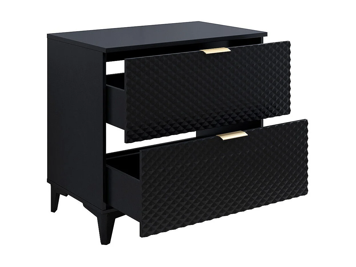 Conjunto de 2 muebles de baño colección CHIC color negro y dorado.