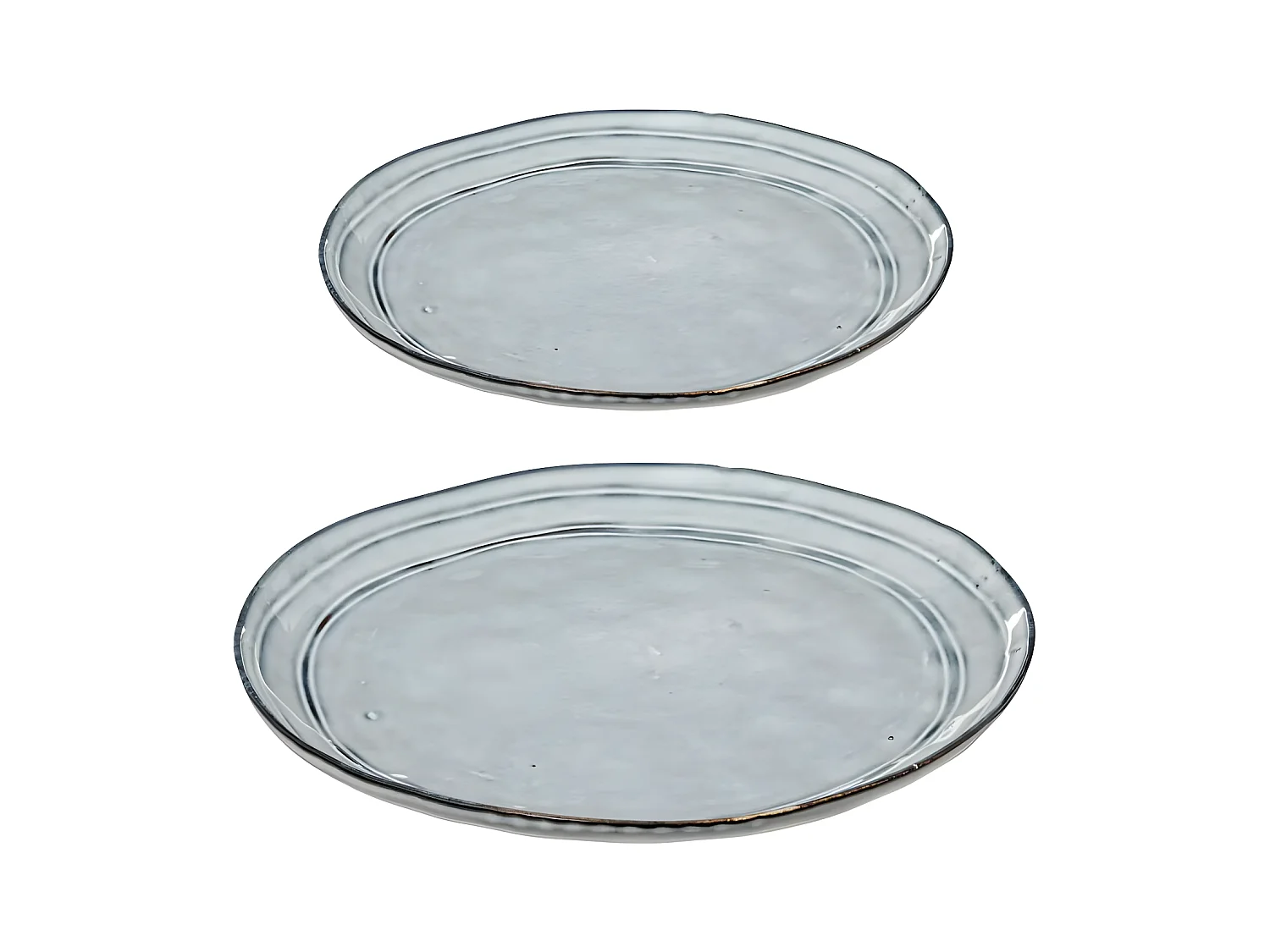 Service de Table 12 Pièces "Flower" 26cm Bleu