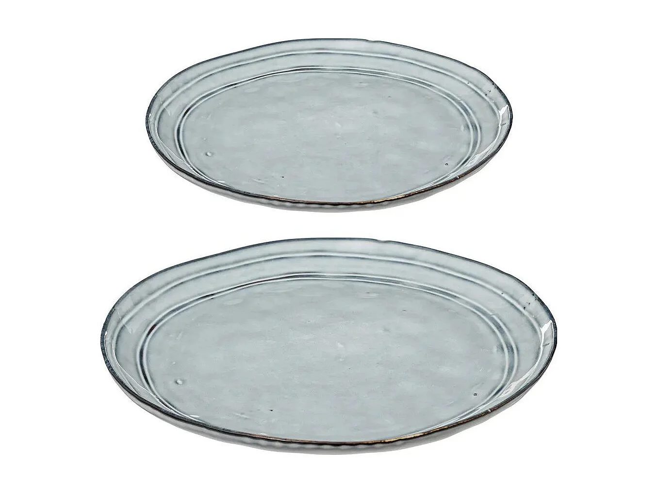 Service de Table 12 Pièces "Flower" 26cm Bleu