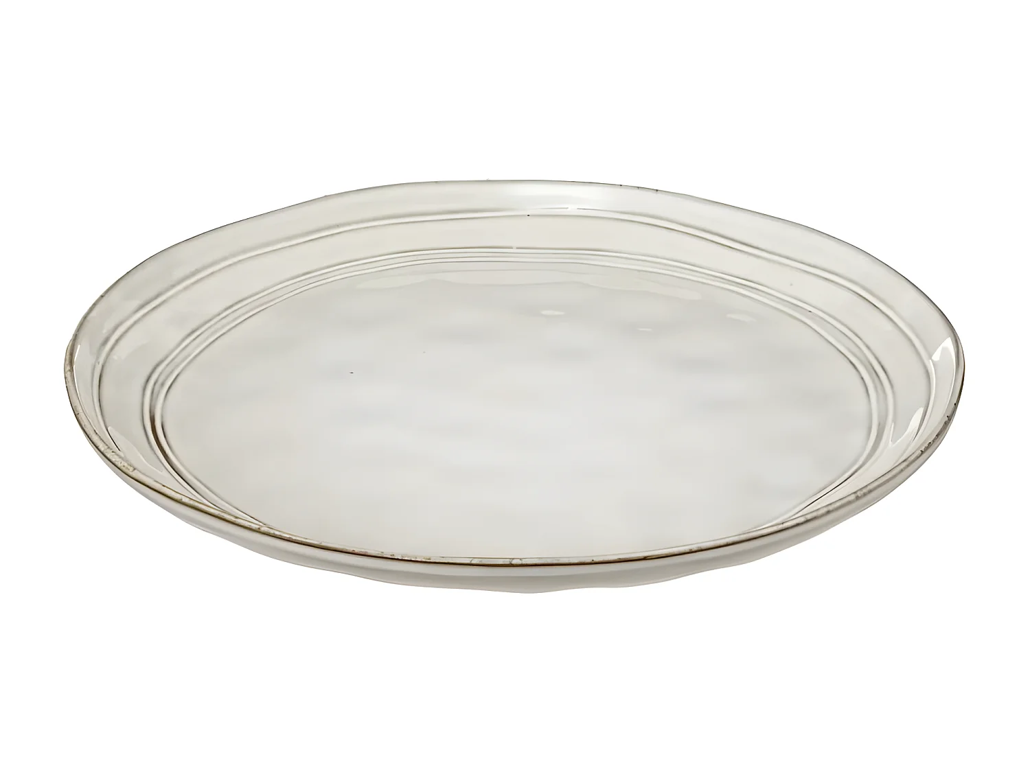 Service de Table 12 Pièces "Flower" 26cm Gris