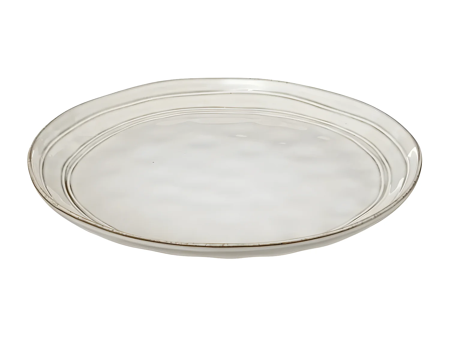 Service de Table 12 Pièces "Flower" 26cm Gris