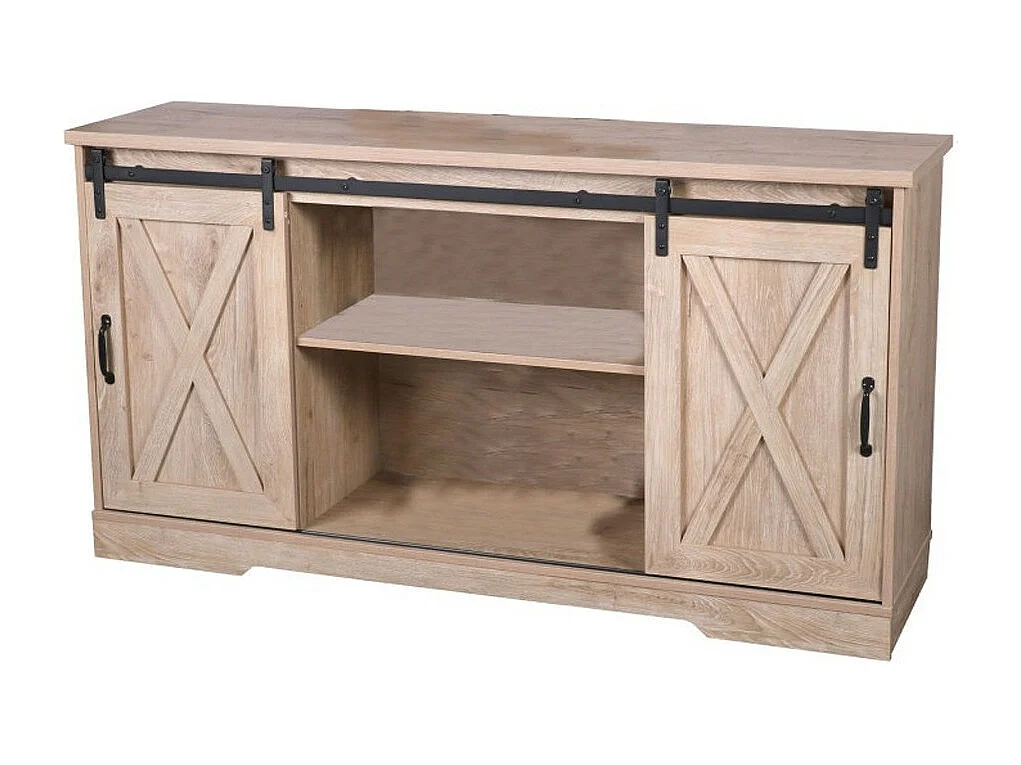 Buffet WAYNE – Rovere Chiaro con 2 Porte Scorrevoli e 2 Vani
