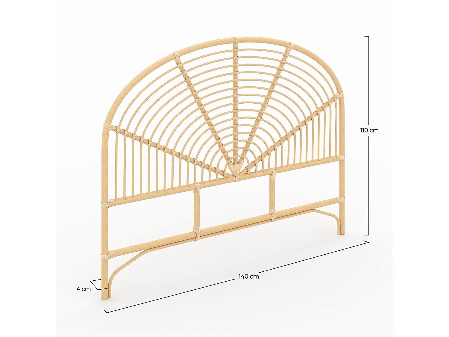 Cabecero de cama en ratán 140 cm - Séléna