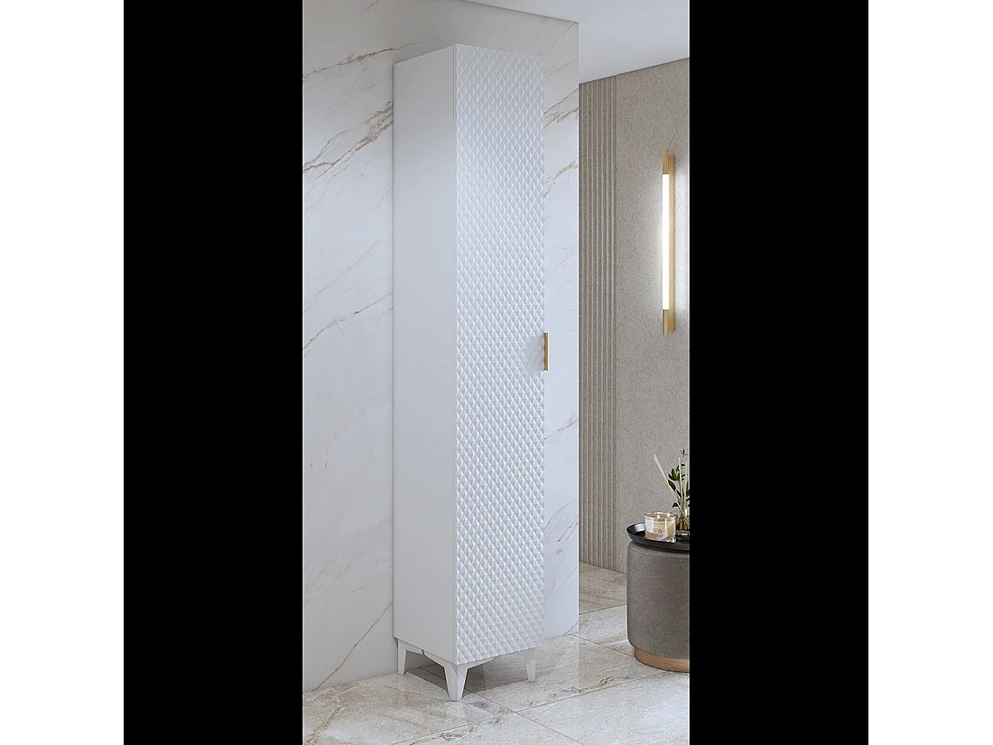 Badkamerkolom collectie CHIC wit en goud - Modern en elegant opbergen