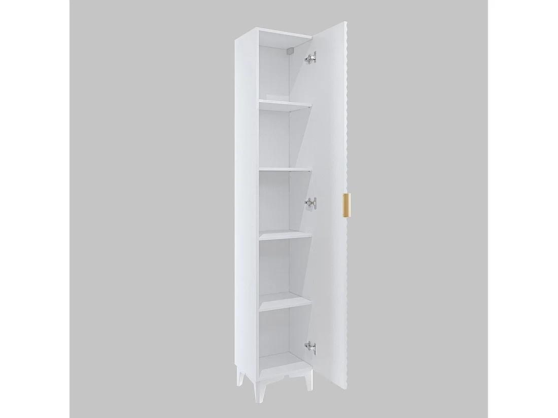 Badkamerkolom collectie CHIC wit en goud - Modern en elegant opbergen