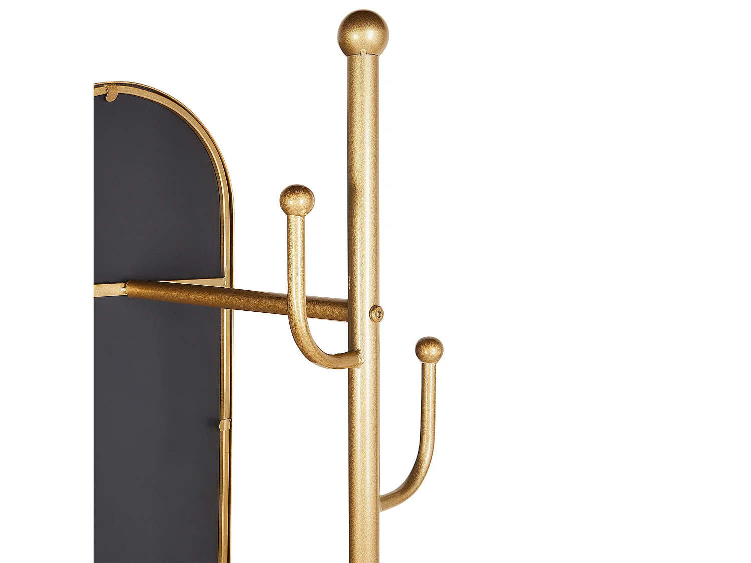 Porte-manteau avec miroir LORENA 172 cm Métal Doré