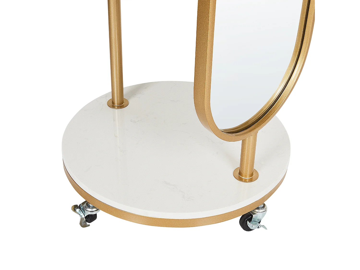 Porte-manteau avec miroir LORENA 172 cm Métal Doré