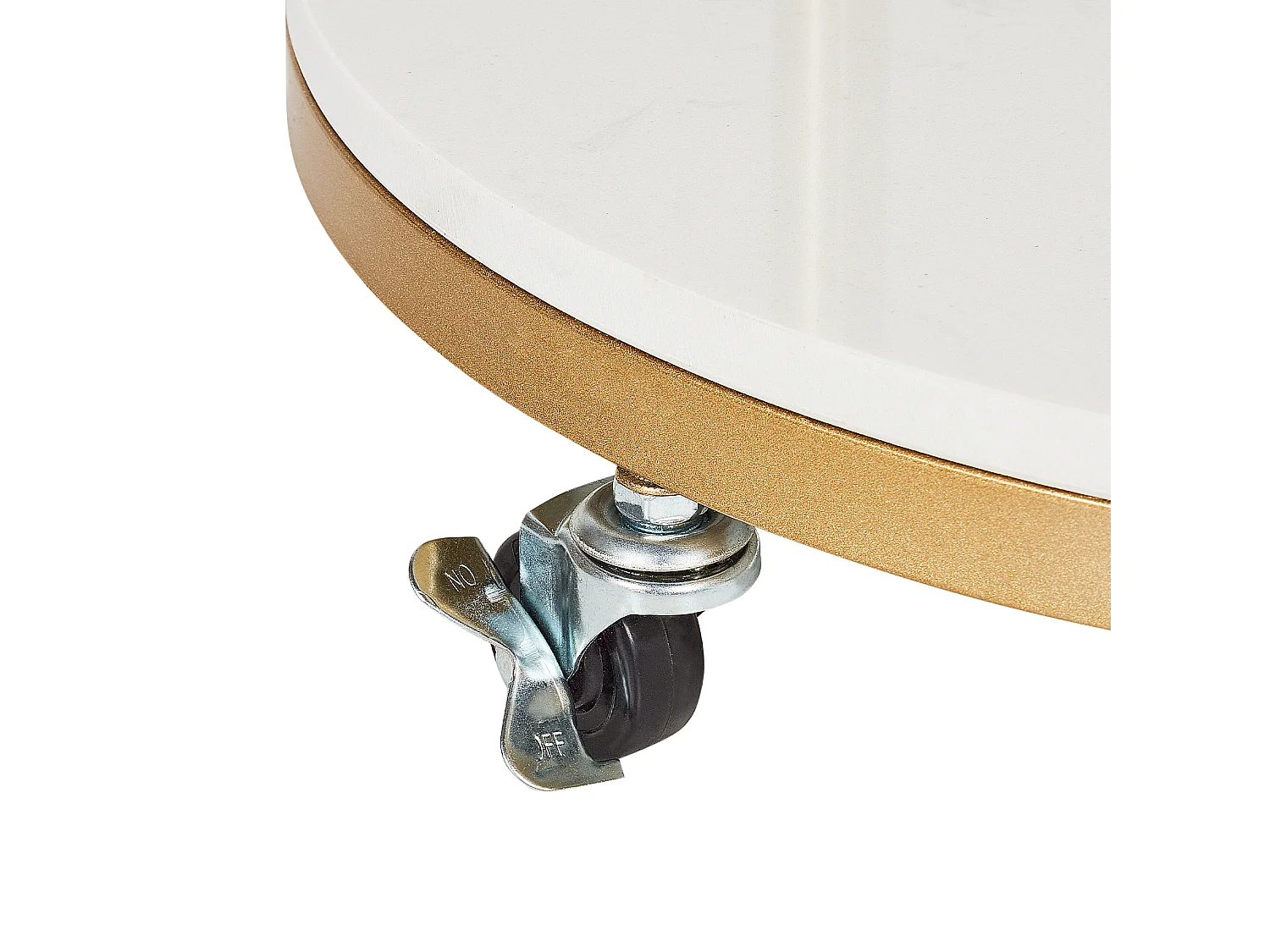 Coat Stand with Mirror LORENA 172 cm Metal Gold