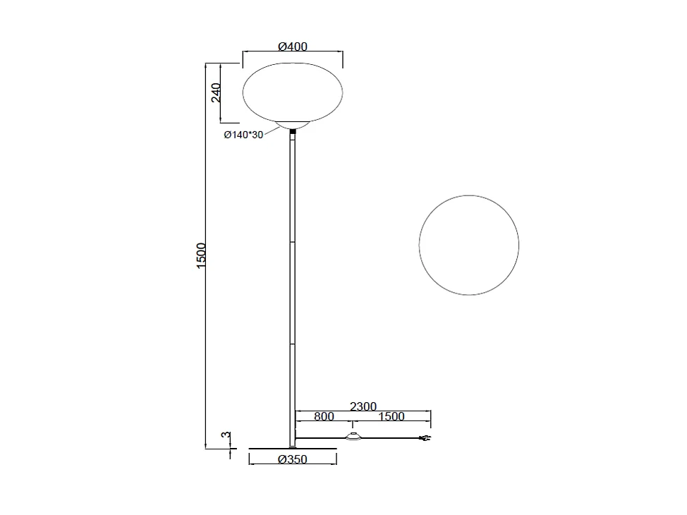 Lampadaire vintage verre et métal Fomento