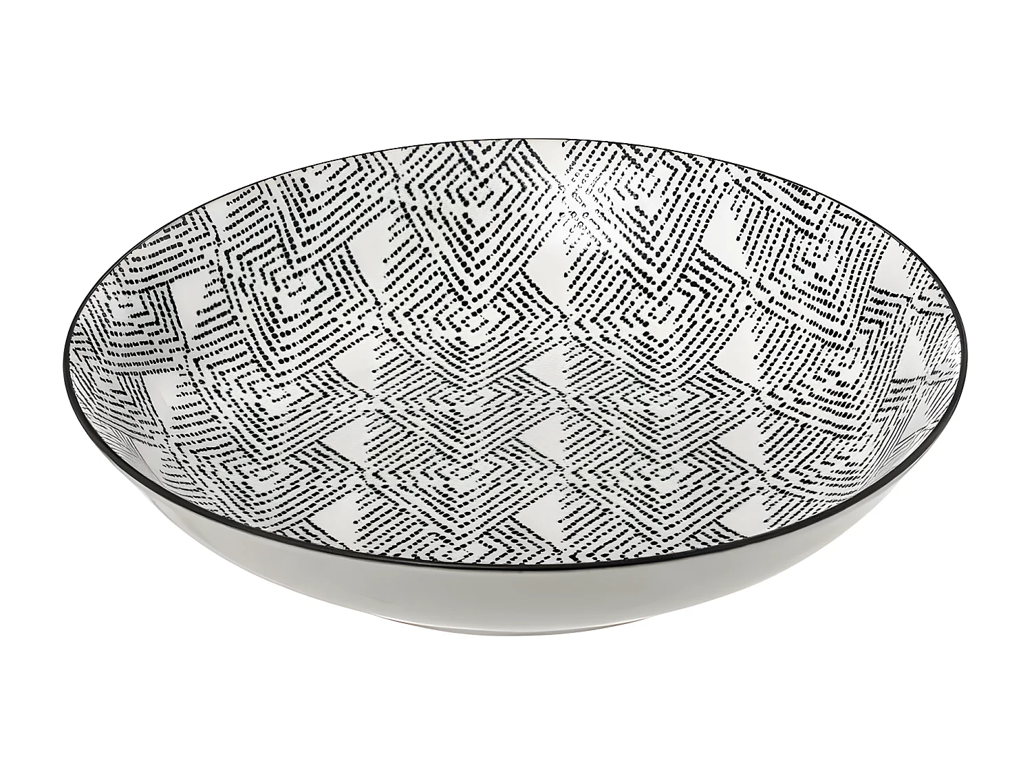 Service de Table 18 Pièces "Bohemia Etnic" 27cm Noir