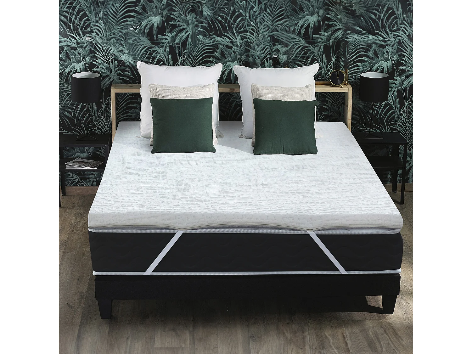 Surmatelas déhoussable Mousse Haute Résilience 35 kg 7 zones - 180 x 200 cm