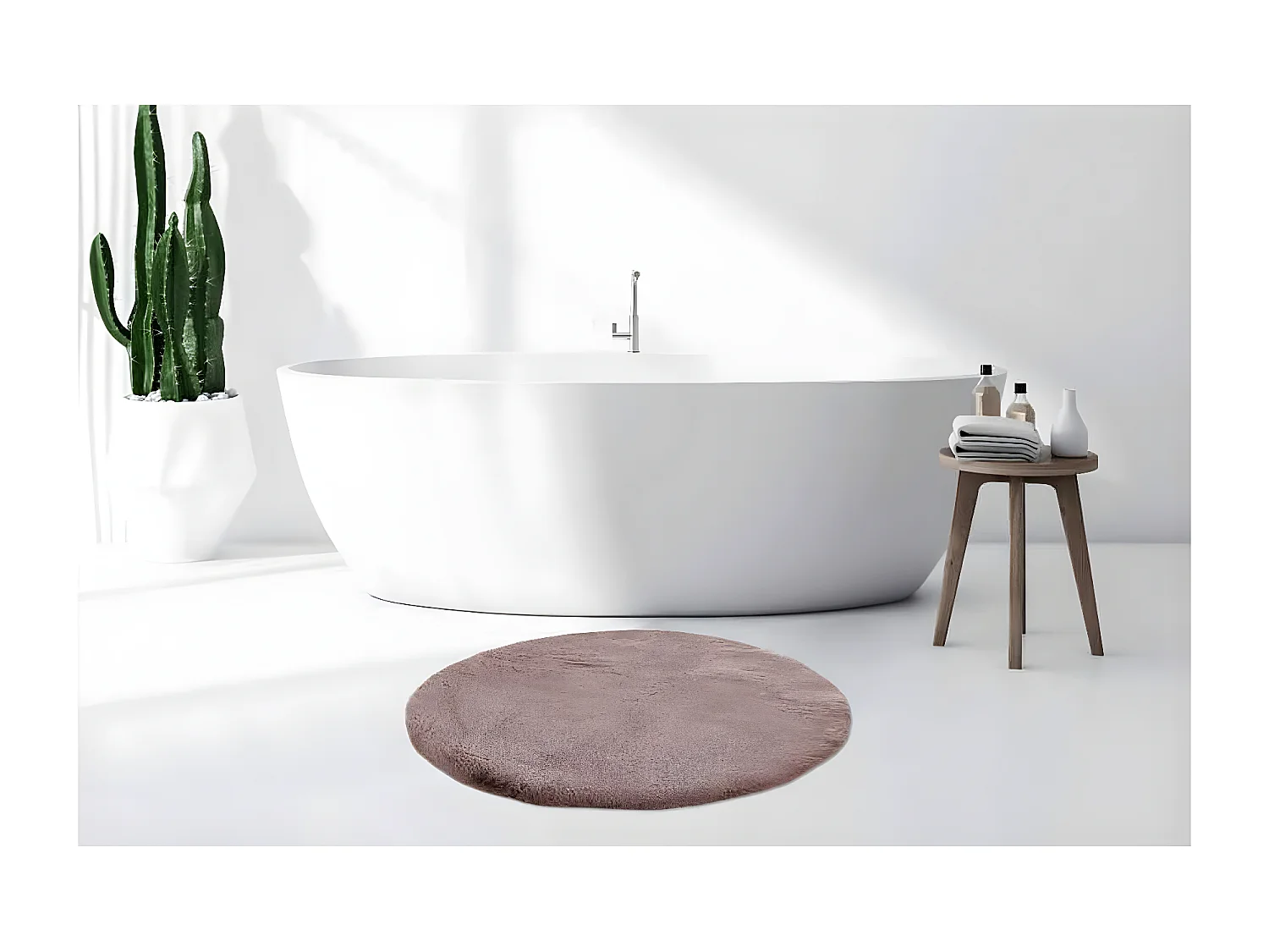 Tapis de Bain Antidérapant "Rabbit" 100cm Rose