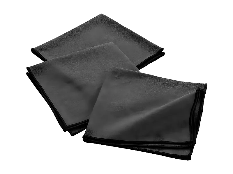 Lot de 3 Serviettes de Table "Mistraline" 40x40cm Anthracite