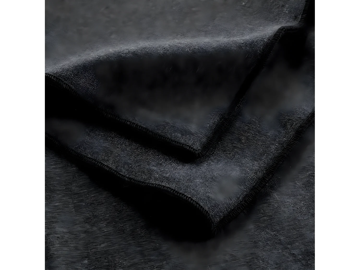 Lot de 3 Serviettes de Table "Mistraline" 40x40cm Anthracite