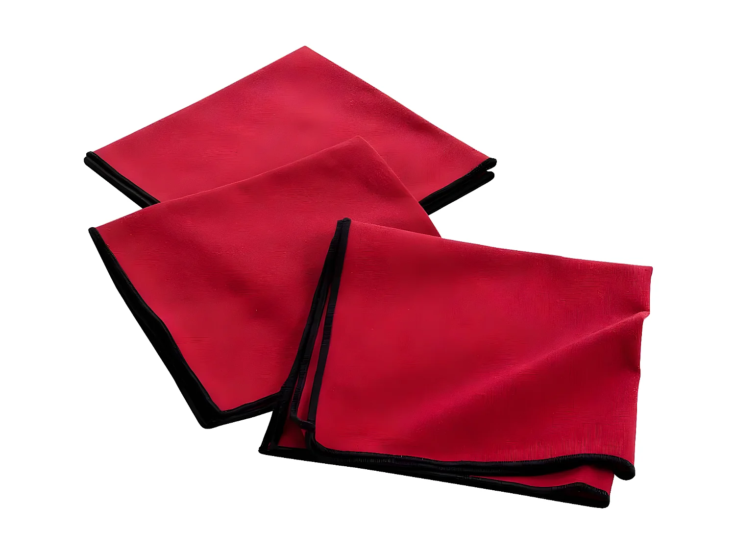 Lot de 3 Serviettes de Table "Mistraline" 40x40cm Bordeaux