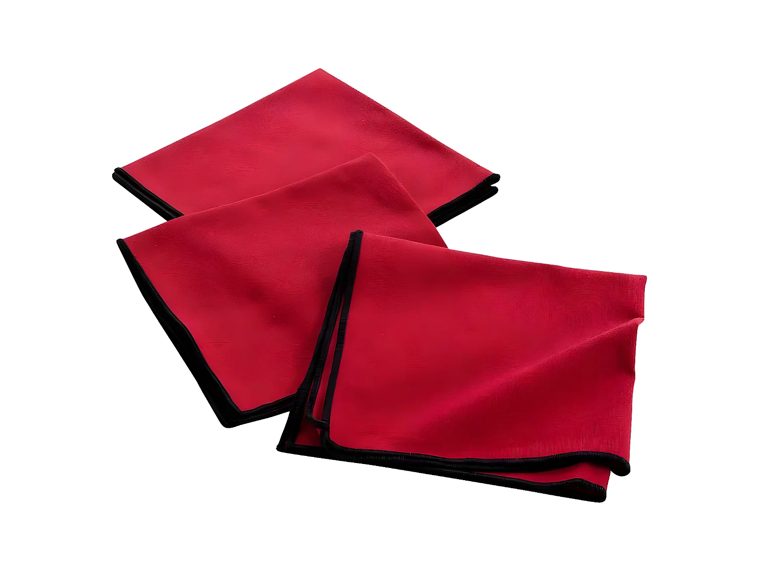 Lot de 3 Serviettes de Table "Mistraline" 40x40cm Bordeaux