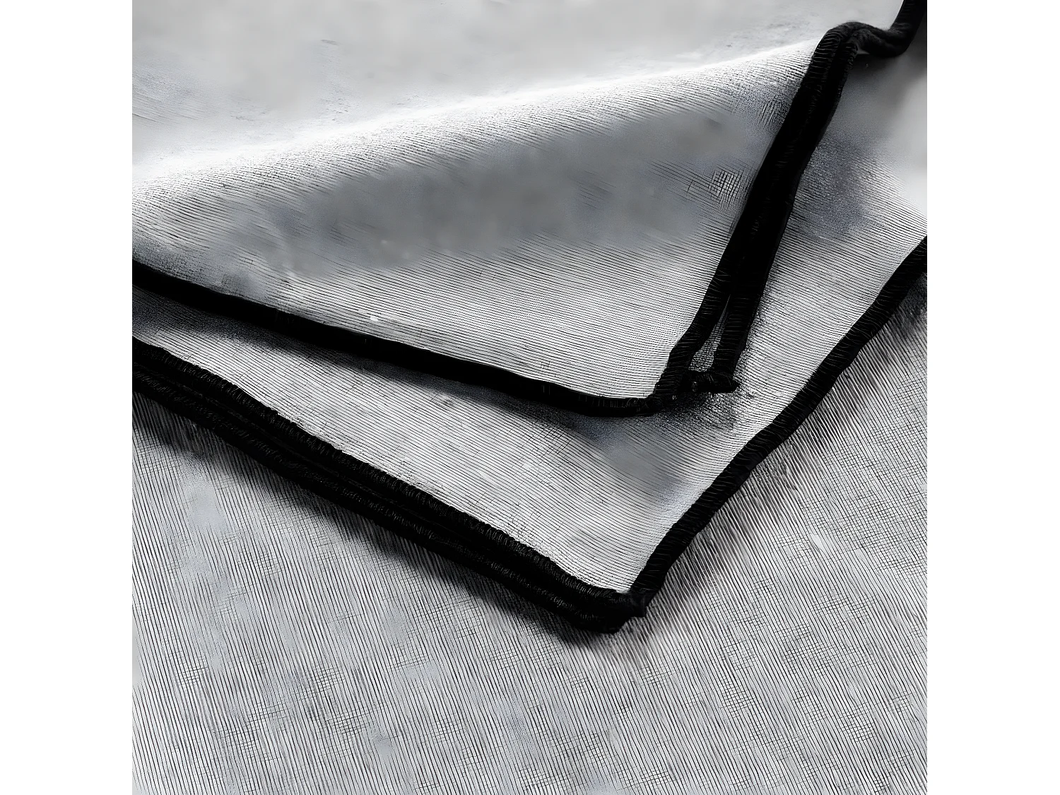 Lot de 3 Serviettes de Table "Mistraline" 40x40cm Gris Chiné