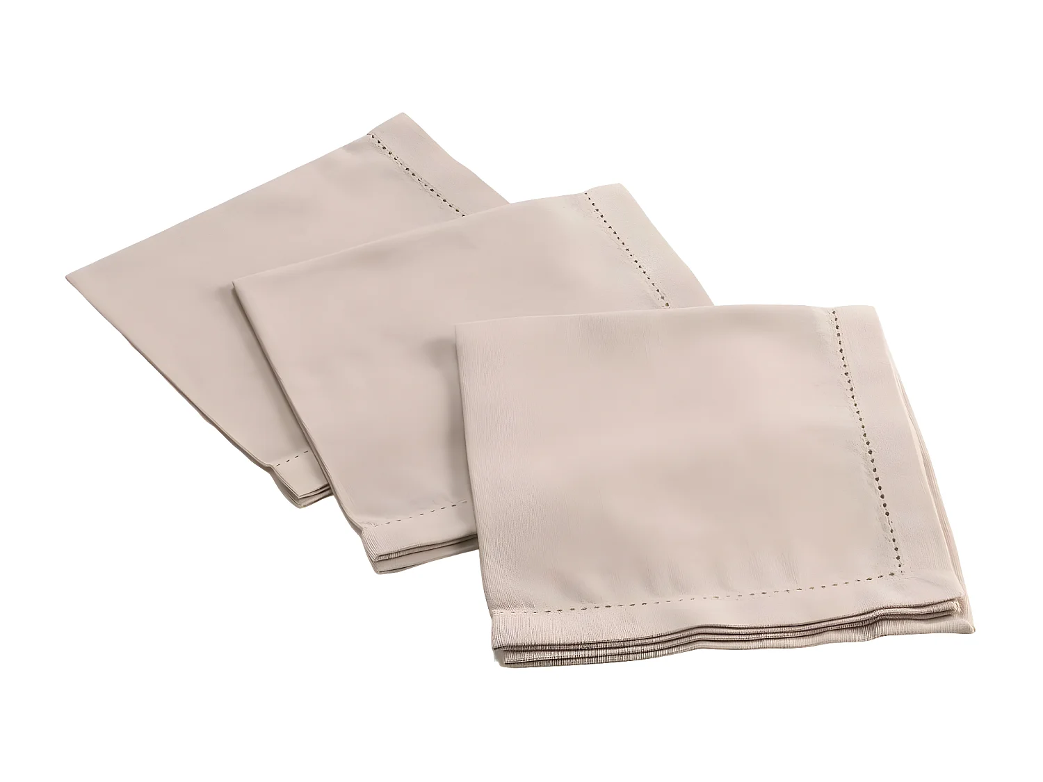 Lot de 3 Serviettes de Table "Charline" 40x40cm Lin