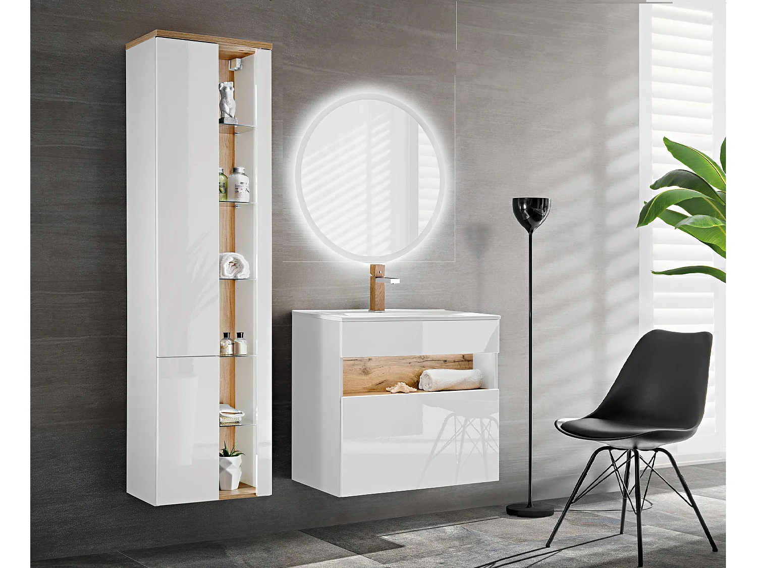 Kast Onder Wastafels BAHAMA CUW60 1D 60x46x68 Wit