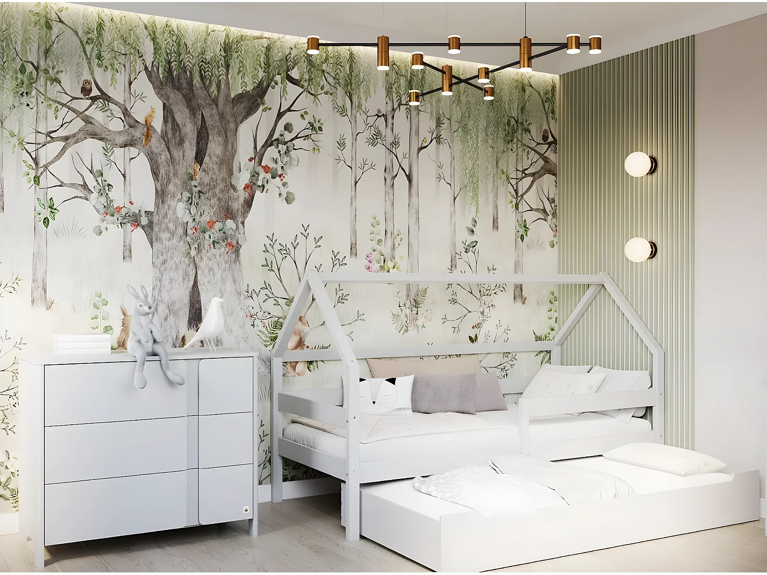 Letto Capanna SOLE HB005 97x211x134 Grigio