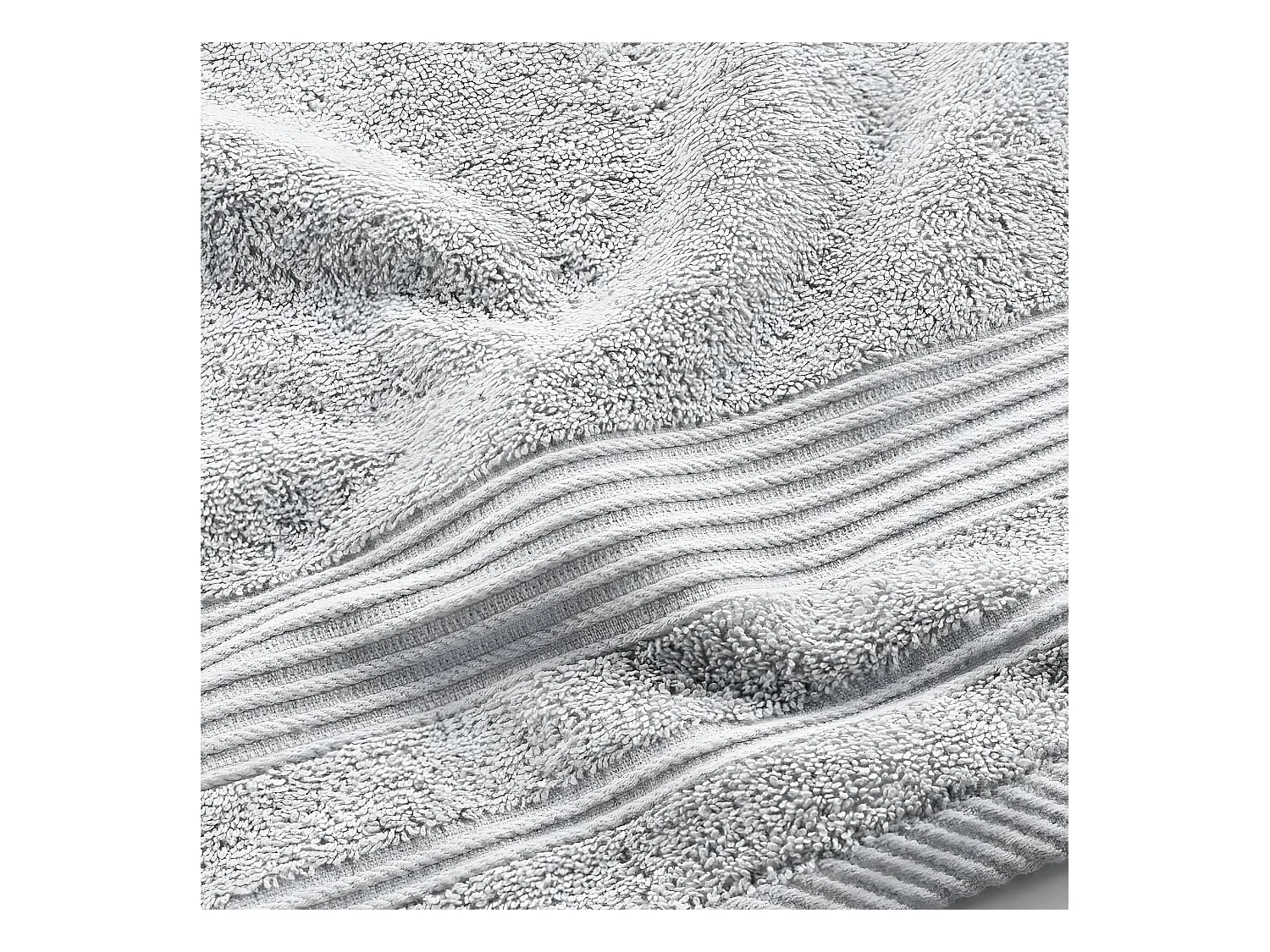Serviette de Toilette "Tendresse" 50x90cm Gris Perle