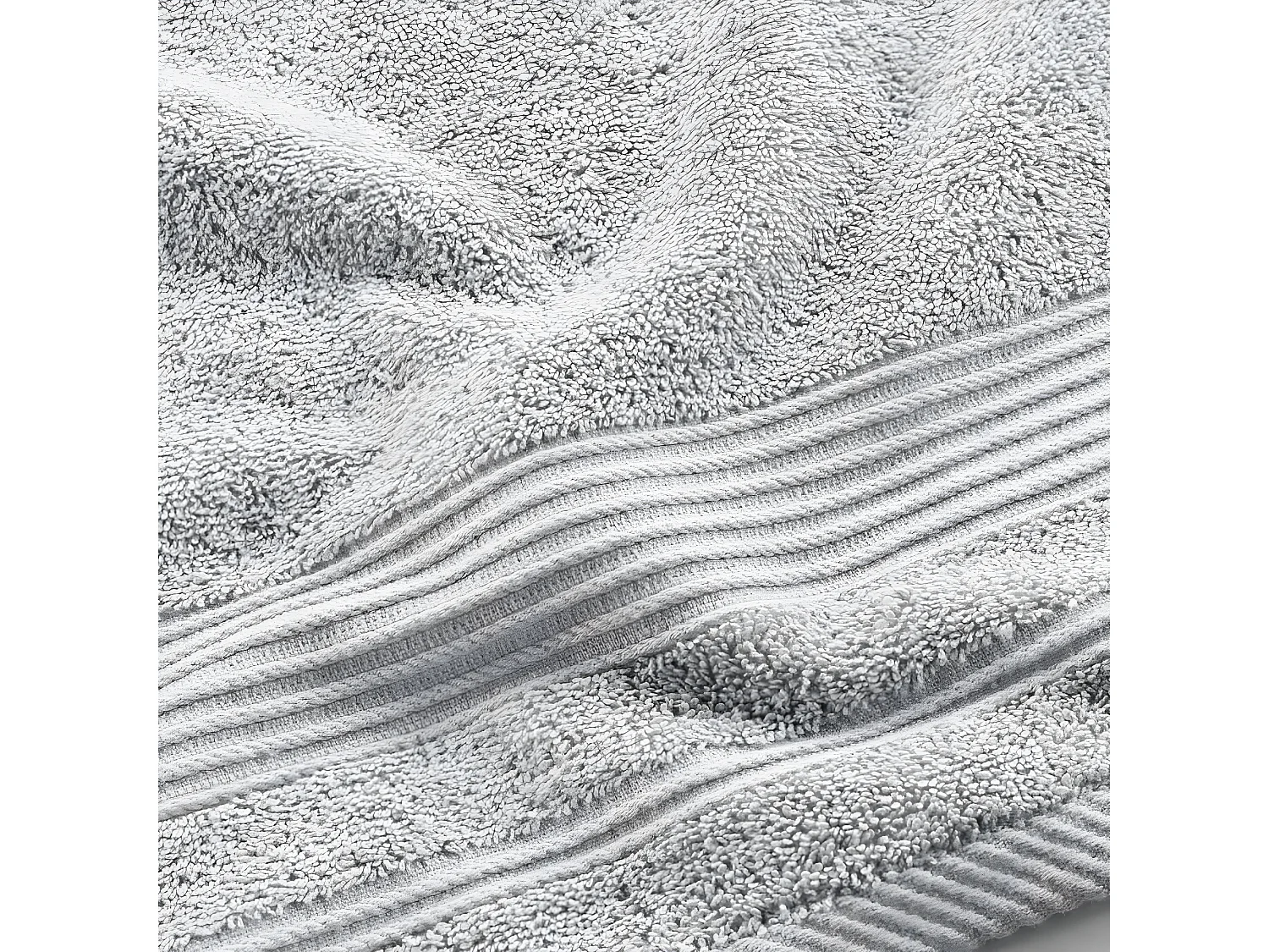 Serviette de Toilette "Tendresse" 50x90cm Gris Perle