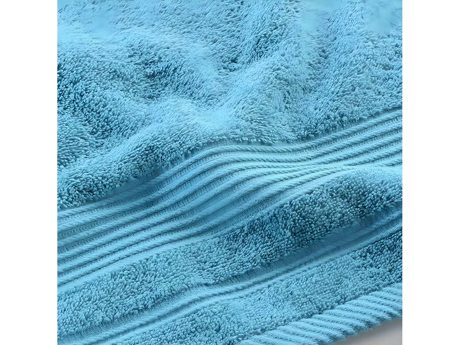 Serviette de Toilette "Tendresse" 50x90cm Bleu Paon