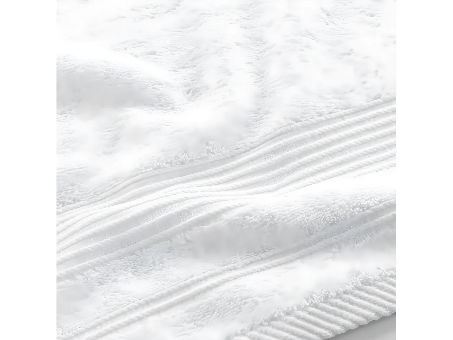 Serviette de Toilette "Tendresse" 50x90cm Blanc