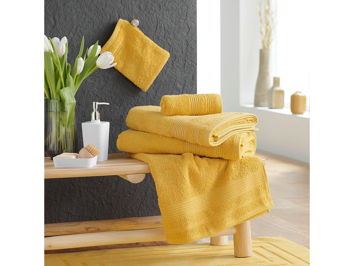 Serviette de Toilette "Tendresse" 50x90cm Mimosa