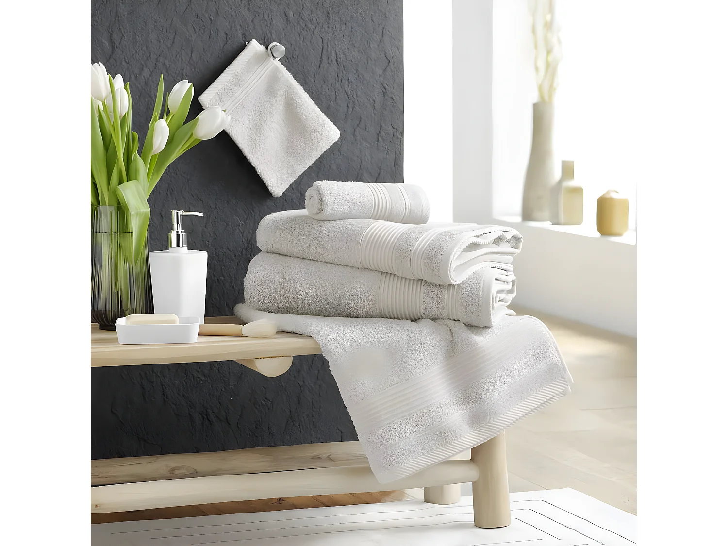 Serviette de Toilette "Tendresse" 50x90cm Lin