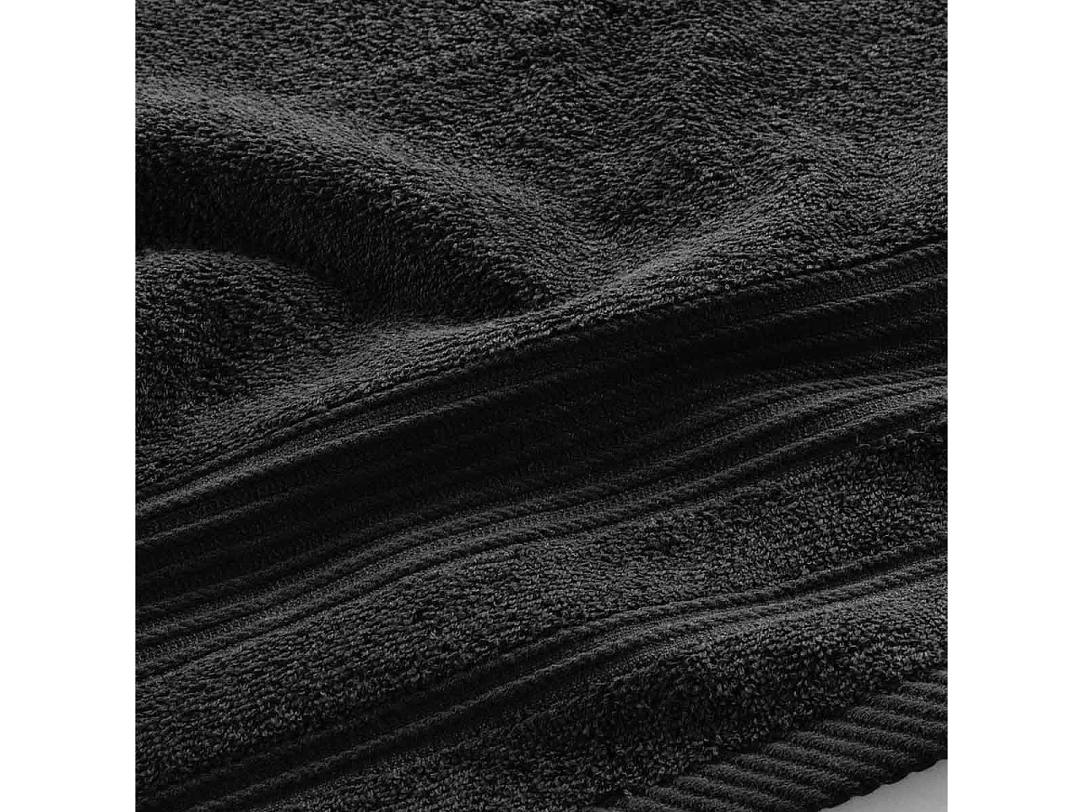 Toalha de Banho "Ternura" 50x90cm Preto em Algodão Macio e Absorvente