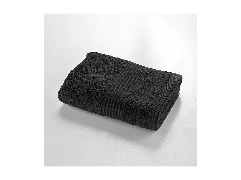 Toalla de Baño "Ternura" 50x90cm Negro de Algodón Suave y Absorbente