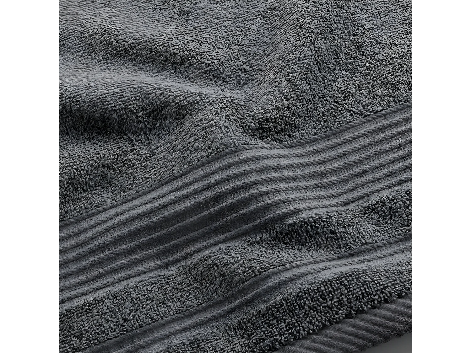 Serviette de Toilette "Tendresse" 50x90cm Anthracite