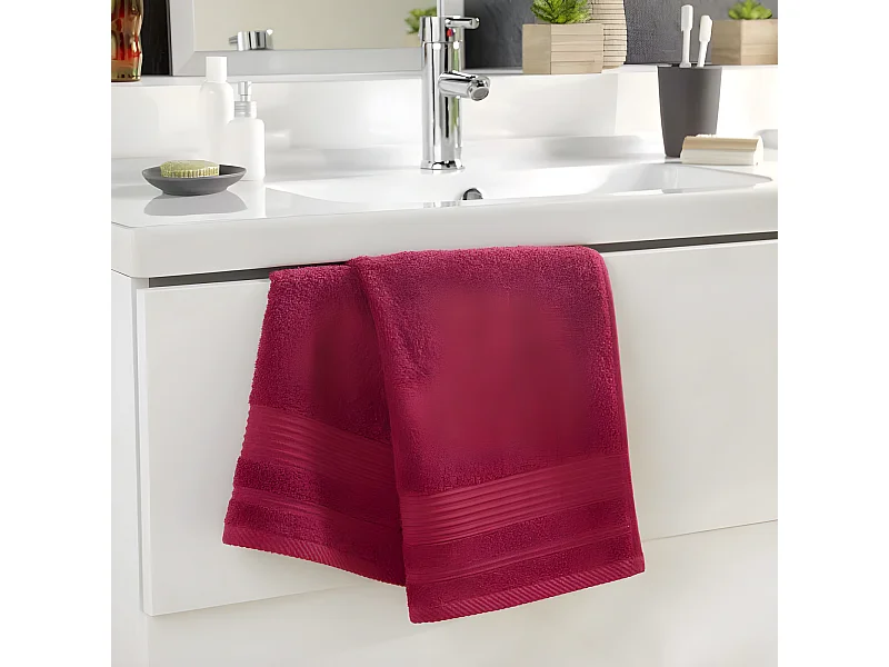 Serviette de Toilette "Tendresse" 50x90cm Rubis