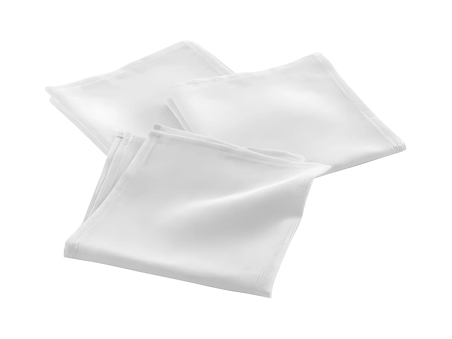 Lot de 3 Serviettes de Table "Silvery" 40x40cm Gris