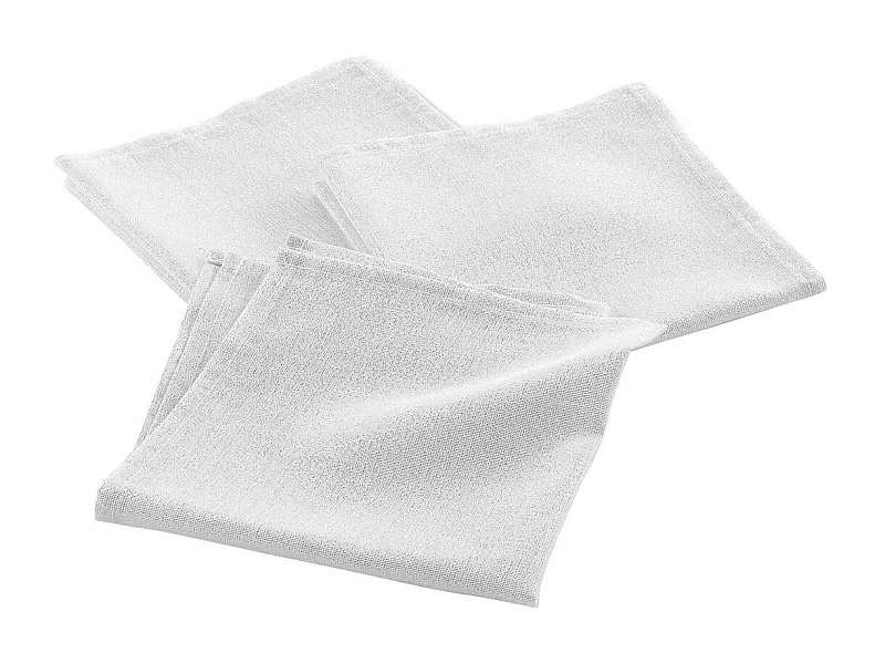 Lot de 3 Serviettes de Table "Silvery" 40x40cm Gris