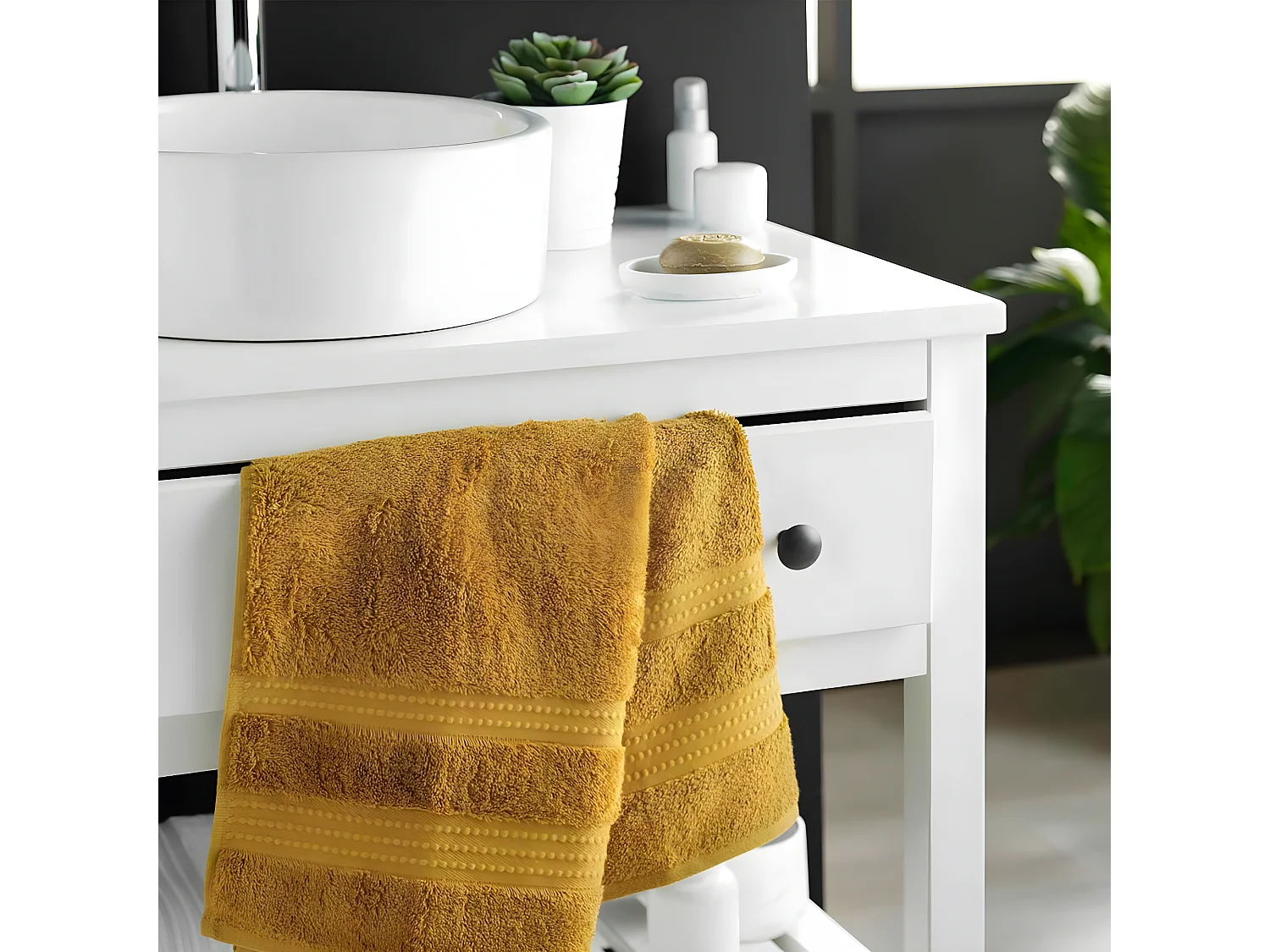 Serviette de Toilette "Excellence" 50x90cm Tournesol