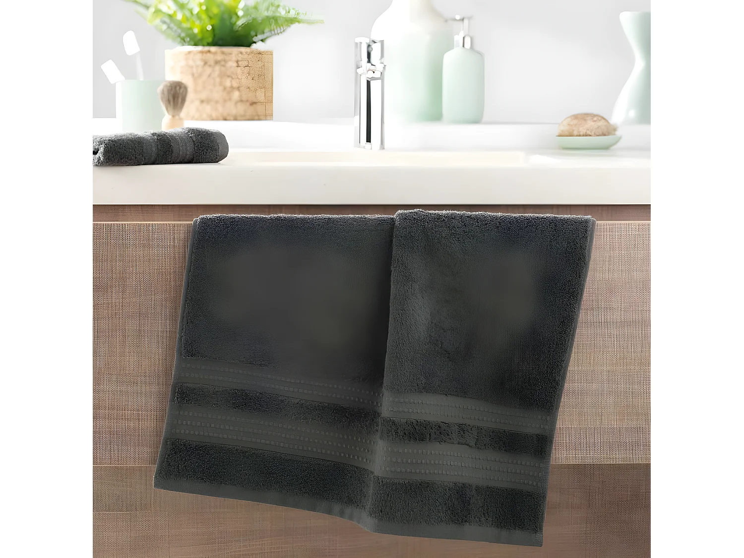 Serviette de Toilette "Excellence" 50x90cm Anthracite