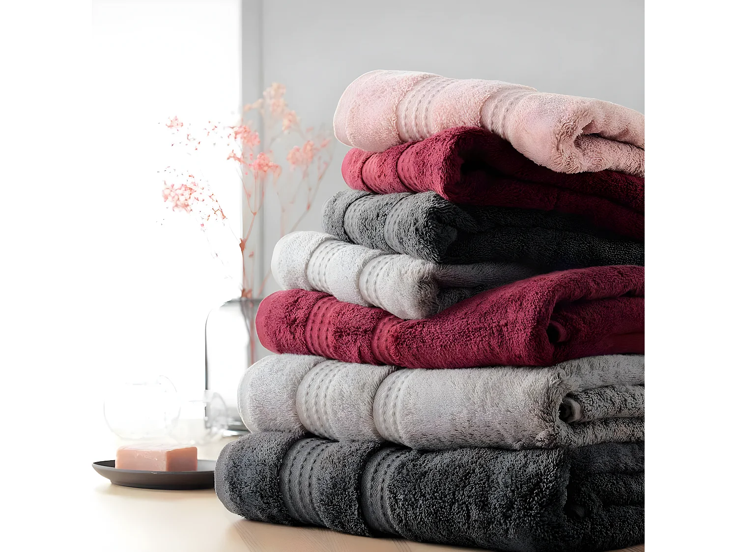 Serviette de Toilette "Excellence" 50x90cm Gris