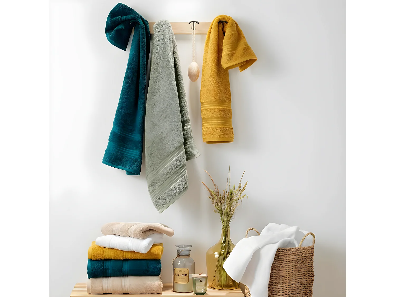 Serviette de Toilette "Excellence" 50x90cm Vert Sauge