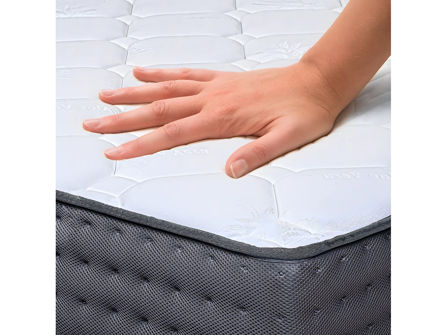 Matelas réversible BORA en mousse 3D, face été/ hiver, mémoire de forme, indépendance du couchage - 140X190X20 cm